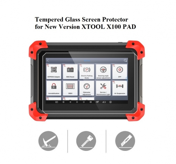 Tempered Glass Screen Protector for XTOOL NEW X100PAD Tablet - Click Image to Close